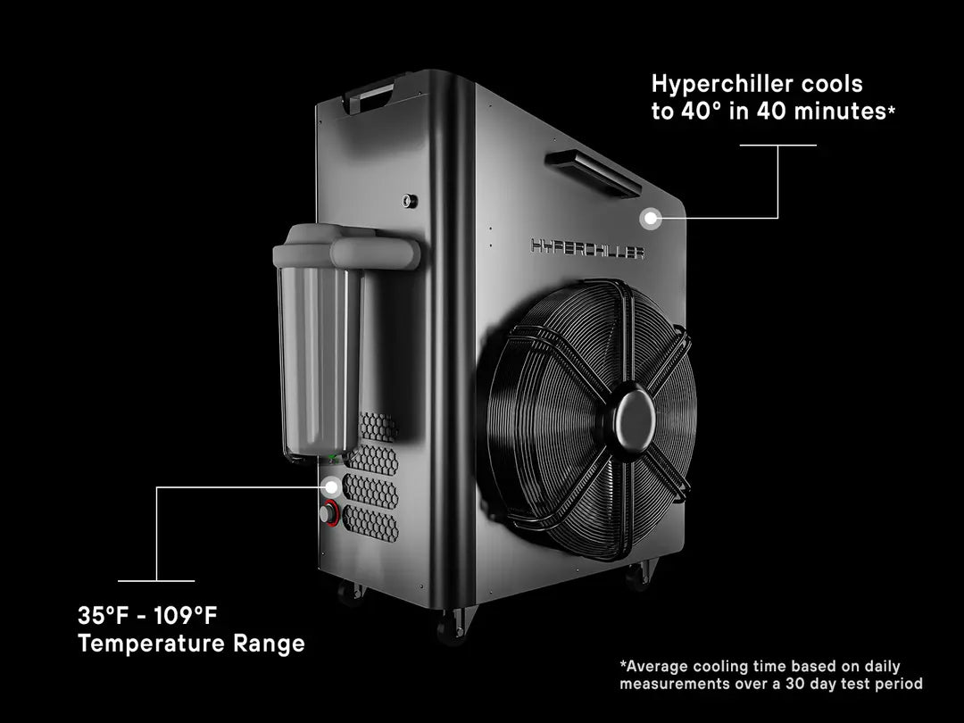 hyperchiller cold plunge chiller cooling speed and temperature range